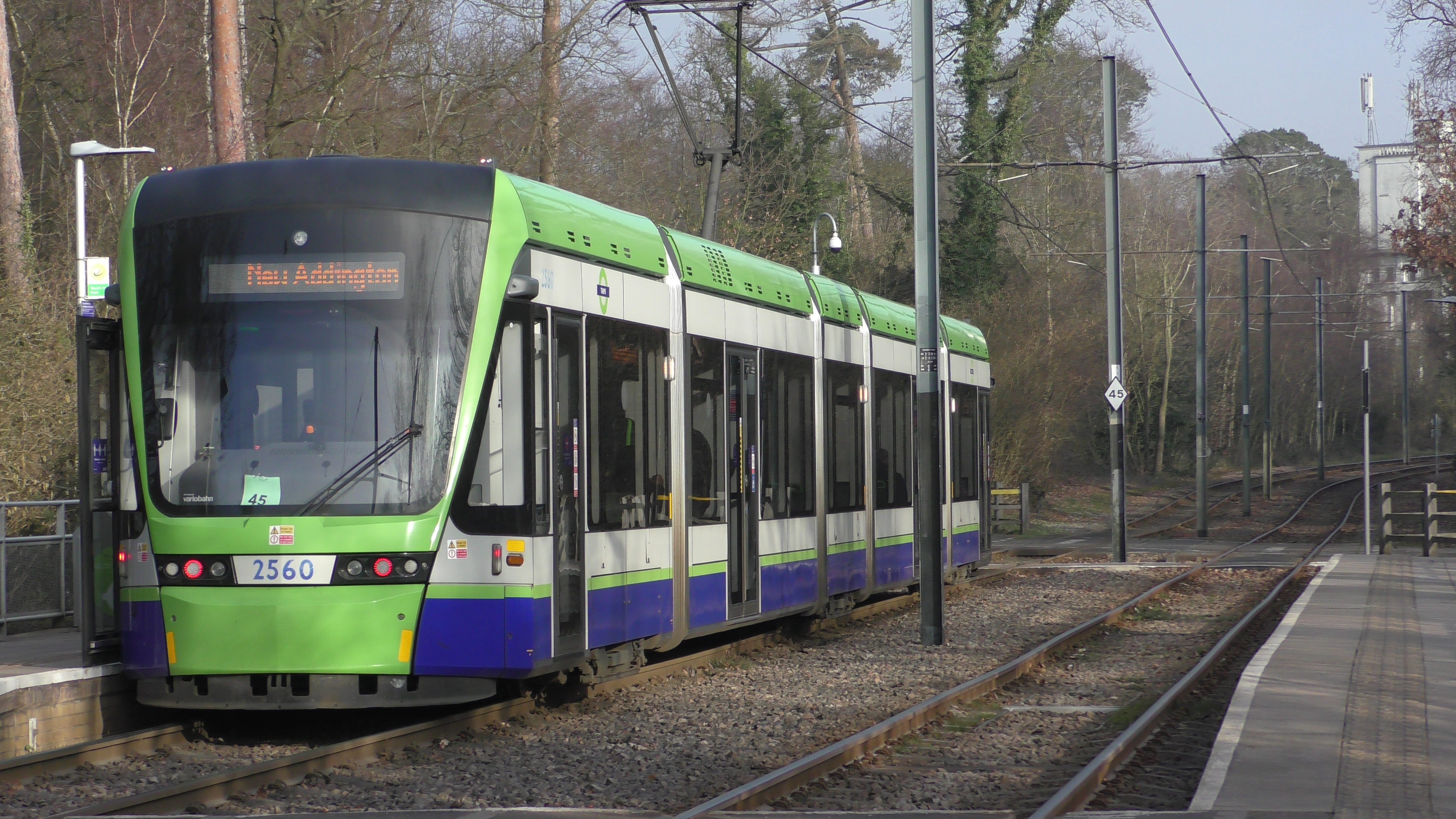 Tram at Coombe Lane